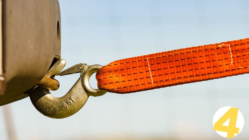 connecting a towing strap