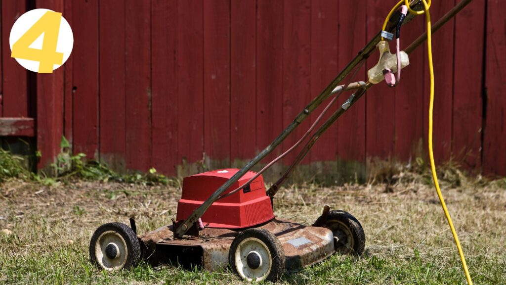 rusty lawn mower