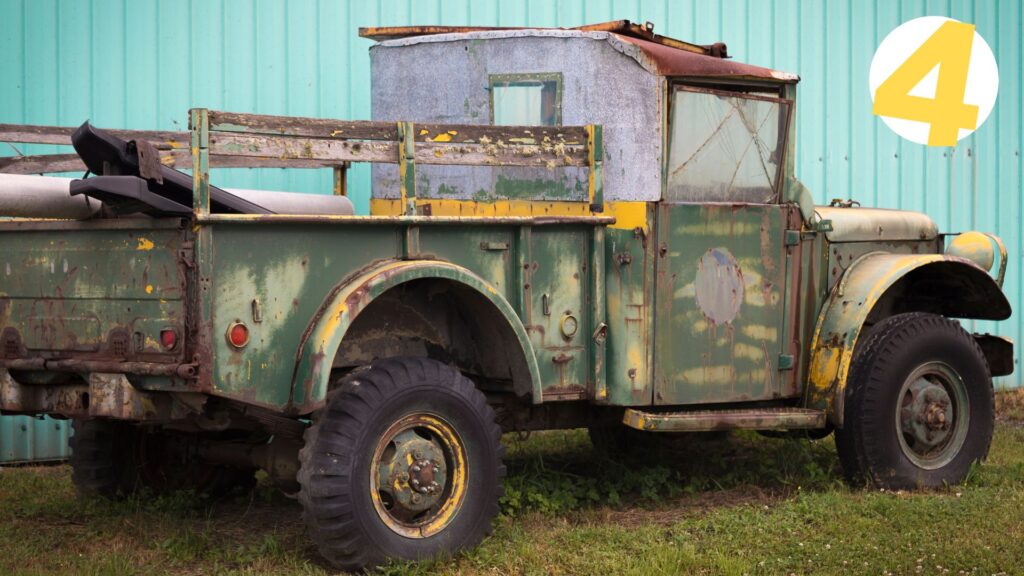 rusty pickup truck